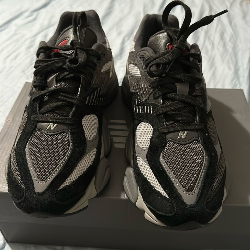 New Balance 9060 
Black/Grey
Worn once
Too big for me. Men’s 7.5/Women’s 9